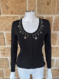 Cardigan Blumarine - Tg 46 - Nero - Donna