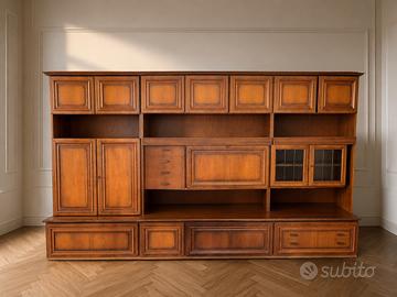 Parete attrezzata anni ’70 in legno