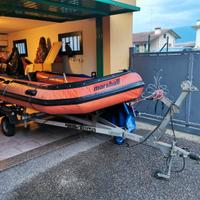 Gommone, motore 25CV, volante e carrello rimorchio