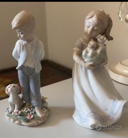 Coppia Statuine Porcellana
