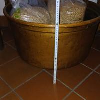 antico pentolone in rame 