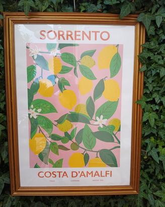 quadro Sorrento con cornice in legno 
