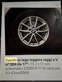 CERCHI BMW ORIGINALI X3 F25 X4 con gomme termiche