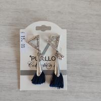 orecchini pupillo con triangolo blu