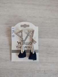 orecchini pupillo con triangolo blu