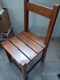 Sedie artigianali in legno massello
