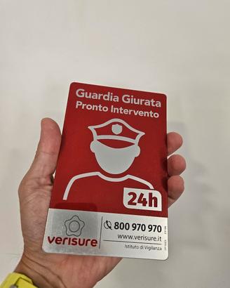 Cartello Allarme Antifurto Verisure