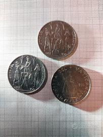 Lotto 3 monete da 100 lire Vaticano 1968 1967