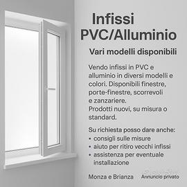 Infissi PVC/Alluminio – Vari modelli disponibili