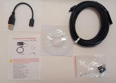 Telecamera endoscopia per Smartphone Android+PC