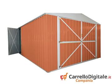 Box acciaio garage lamiera 360x600 legno chiaro