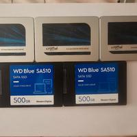 5 Hard Disk SSD Sata da 500 Gb - Usati