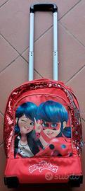 Zaino trolley Miraculous Rosso con strass 