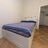 BRIMNES letto contenitore + testiera 140x200