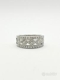 Anello oro18 kt diamanti naturali
