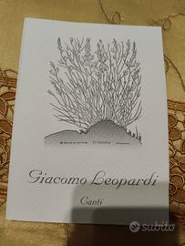 libro canti di Giacomo Leopardi