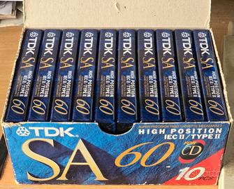 Lotto 10 audio cassette Tdk nuove da 60 minuti