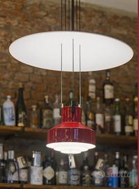 Lampada a sospensione Saliscendi Stilnovo rosso