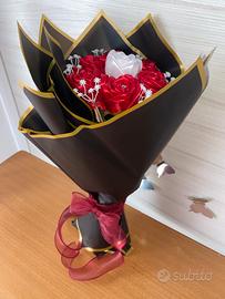 Bouquet con fiori e luce