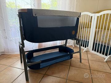 Culla fianco letto per neonato 2 in 1 colore Blu