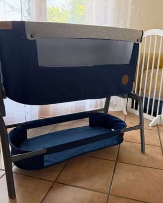 Culla fianco letto per neonato 2 in 1 colore Blu