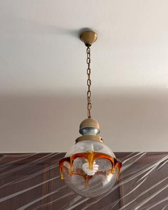 Lampadario  Space Age in vetro di Murano