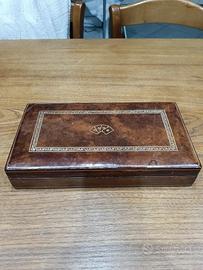 Scatola da gioco in vera pelle anni 70