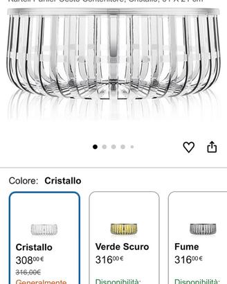 Cesto Kartell trasparente