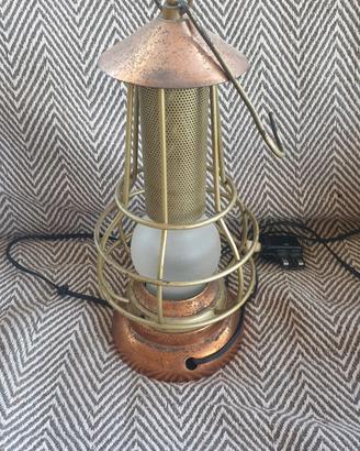 Lampada lanterna elettrica tipo minatore vintage