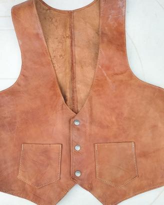 gilet in pelle taglia unica
