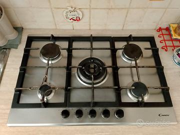 piano cottura gas 5 fuochi 