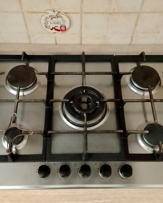 piano cottura gas 5 fuochi 