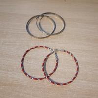 Coppia di orecchini a cerchio 