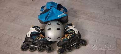 rollerblade con casco