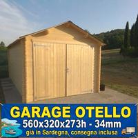 GARAGE DI LEGNO OTELLO 560x320x273h - 34mm