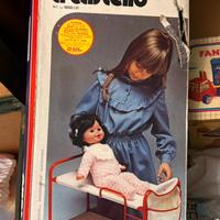 Lettino a castello per bambole vintage