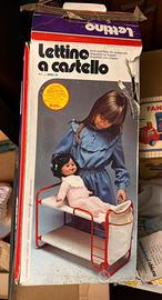 Lettino a castello per bambole vintage