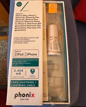 PHONIX  Caricatore  auto per Iphone/ipod