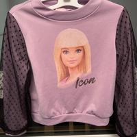 Felpa Barbie lilla taglia 9/10
