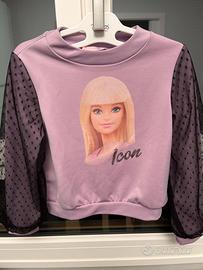 Felpa Barbie lilla taglia 9/10