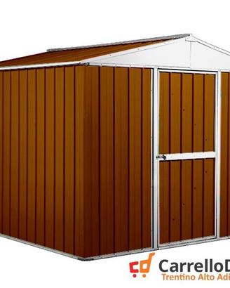 Box porta attrezzi lamiera 276x260 legno scuro