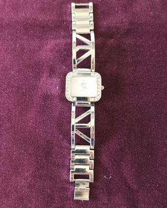 Orologio da donna inox / metallo cromato + strass