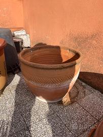 Vaso antici azteco crepato terracotta