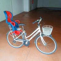 BICI DONNA CON SEGGIOLINO BAMBINO