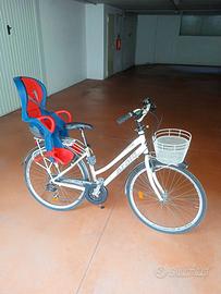 BICI DONNA CON SEGGIOLINO BAMBINO