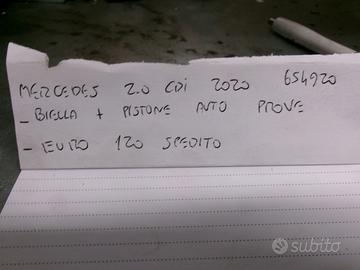 Biella+pistone mercedes 2.0 cdi 2020