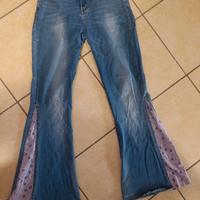 Pantaloni a zampa di elefante in jeans