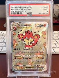 Simisear VSTAR GG37 Crown Zenith PSA 9 Pokémon