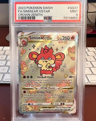 Simisear VSTAR GG37 Crown Zenith PSA 9 Pokémon