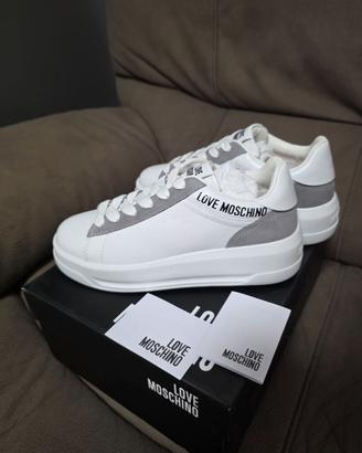 Love Moschino Sneaker D.Eclipse 50 Vit bianco grig